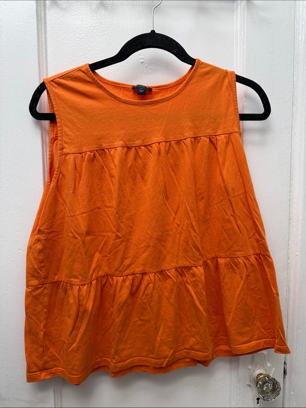Ann Taylor orange tiered tank top